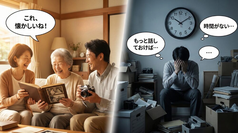 遺品整理と生前整理の違いを示す
