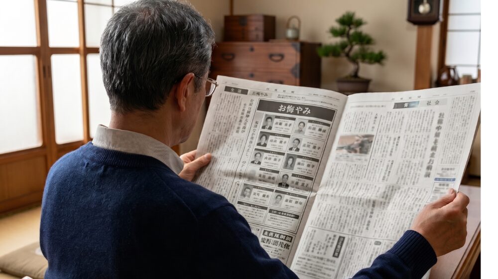 そもそも新聞の「お悔やみ欄」とは？（無料と有料の違い）